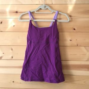 BRAND NEW purple Cross back Lululemon tank